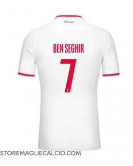 AS Monaco Eliesse Ben Seghir #7 Maglia Gara Casa Repliche 2024-25 Maniche Corte
